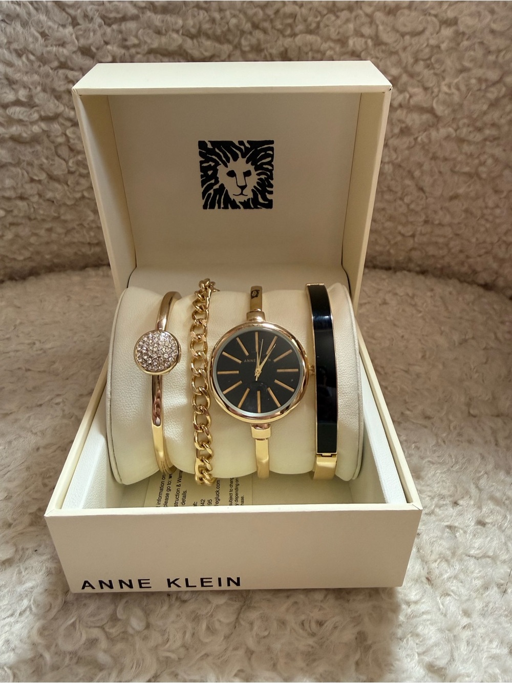 Anne Klein Boxed Set of Stackable Watch and Bracelets